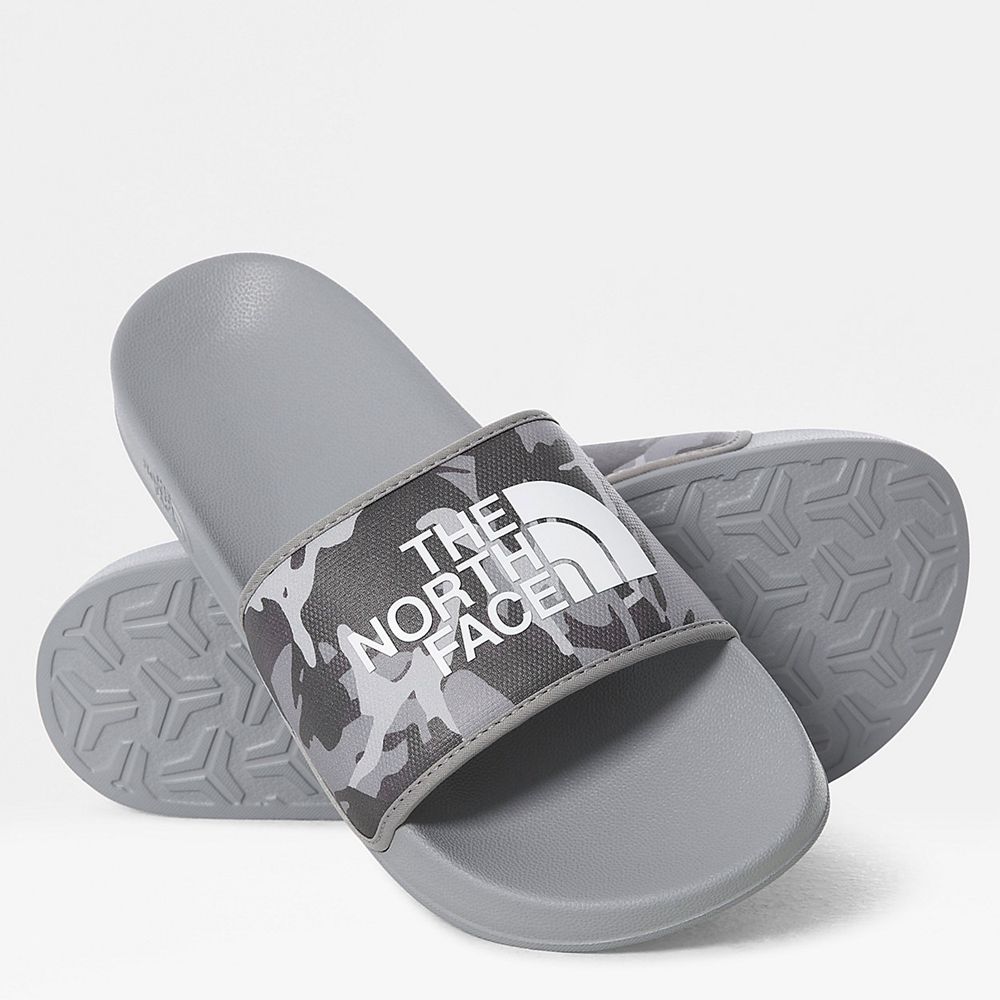 The North Face Slide Mens Australia - The North Face Base Camp Iii Grey Camo Print / Grey (RBJ-84507